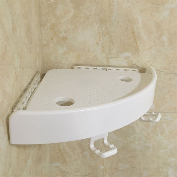 Bathroom Corner Shelf Organizer With Hooks, Easy To Install - Image 2