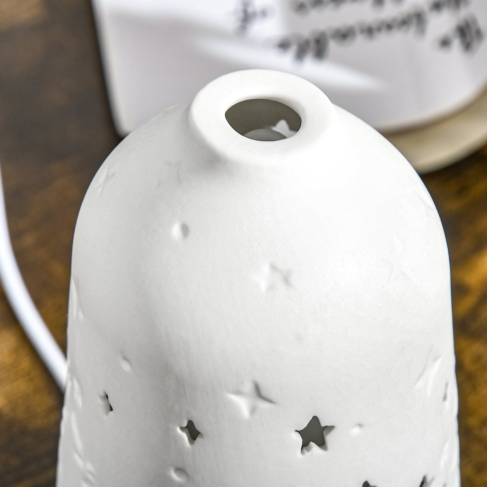 100ml Ultrasonic Aromatherapy Diffuser, Essential Oils Humidifier with Ceramic Cover, 7 Colors LED Lights, Timer, Waterless Auto-off for Home and Office, White - Image 8