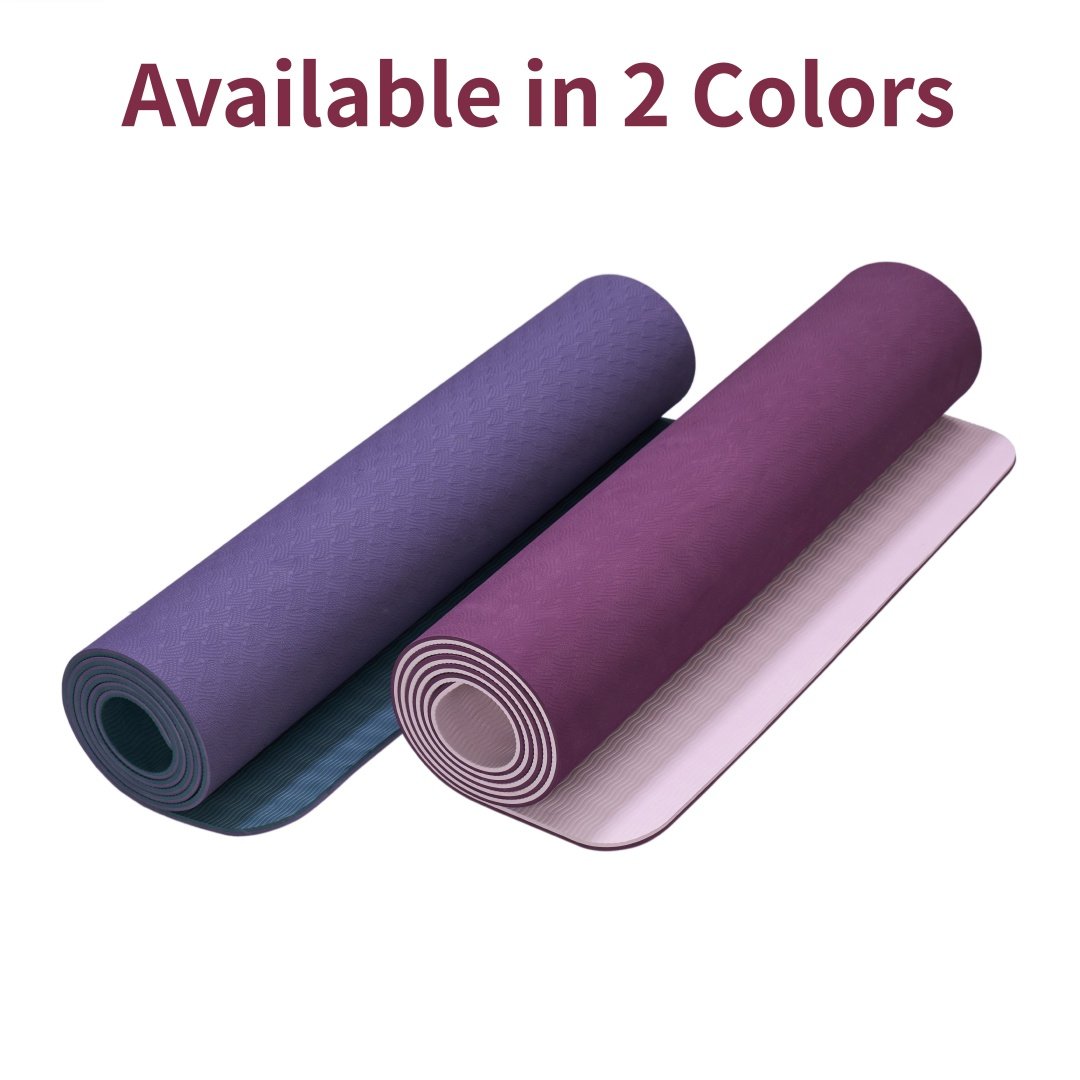 Yoga Mat, Exercise Yoga Mat With Non-Slip Design, Professional TPE Exericise Mat, 72X 24 Multi-Purpose Workout Mat For Women, Pilates Fitness And Floor Exercises - Image 10