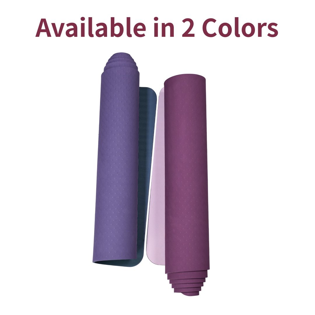 Yoga Mat, Exercise Yoga Mat With Non-Slip Design, Professional TPE Exericise Mat, 72X 24 Multi-Purpose Workout Mat For Women, Pilates Fitness And Floor Exercises - Image 8