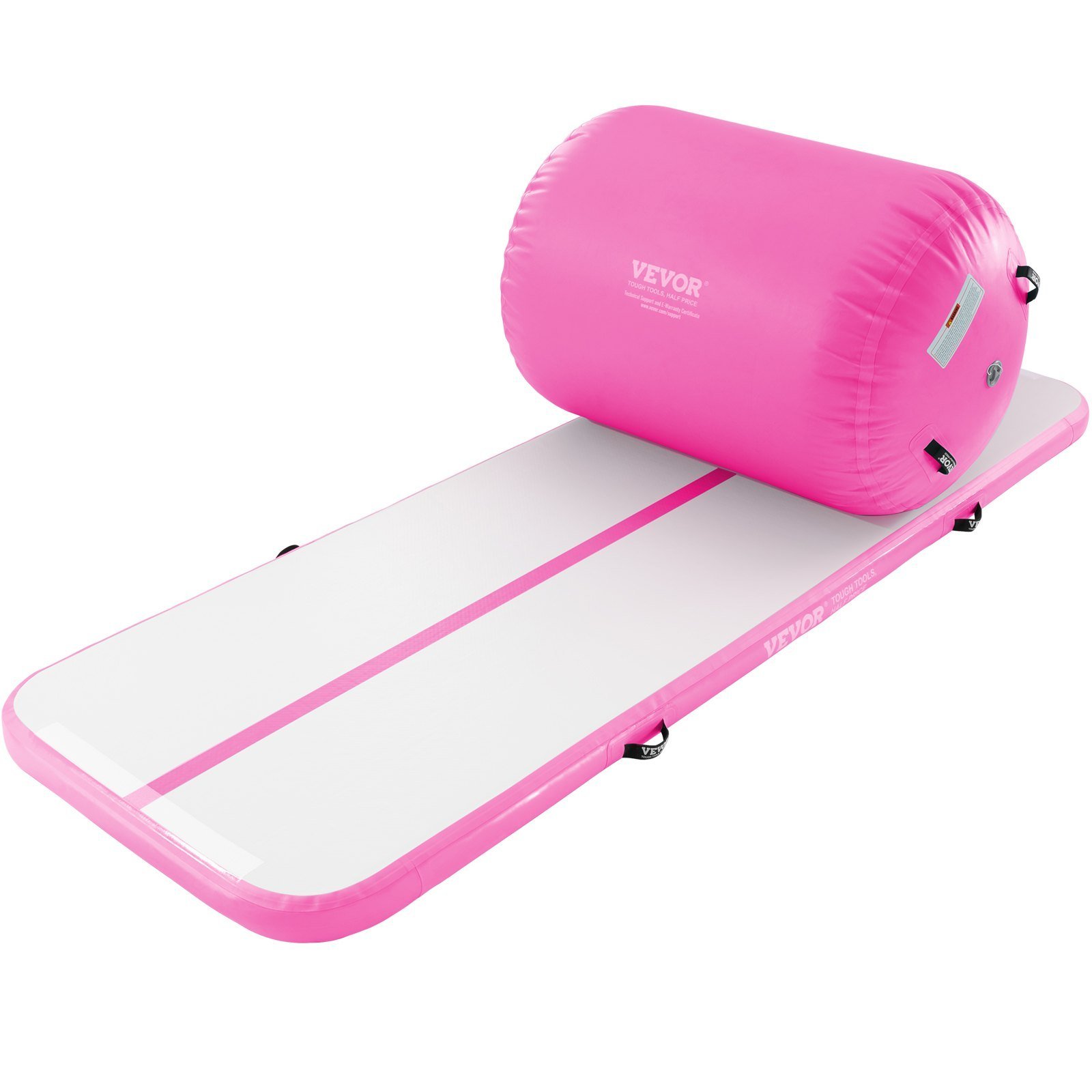 VEVOR Inflatable Gymnastics Air Mat Set, 2 PCS Tumbling Mat, Tumble Track With Electric Pump, Air Roller Barrel Gymnastics Equipment, Training Mats For Home Use Gym Yoga Cheerleading Beach Park Water - Image 8